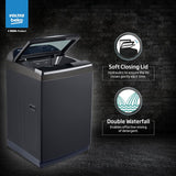 Voltas Beko, A Tata Product 8 Kg 5 Star Fully-Automatic Top Loading Washing Machine (WTL8006UEAH / OBS3060, Dark Grey, Inbuilt Heater)