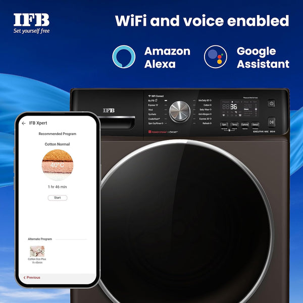 IFB 9 Kg 5 Star AI Eco Inverter Fully Automatic Front Load Washing Machines with Wifi (EXECUTIVE MXC 9014 SSL)