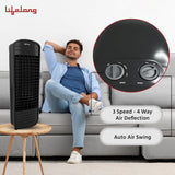 Lifelong LLTWF902 Tower Fan with 25 Feet Air throw | For Home, Kitchen, Shop and Office | 3 Speed Settings | 4 Way Air Deflection | Anti Rust Body (Black) | Brand New Seal Packed