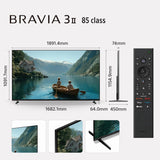 SONY BRAVIA 3 II 215 cm (85 inch) 3 Star LED 4K Ultra HD Smart Google TV with Voice Assistant (2026 model)