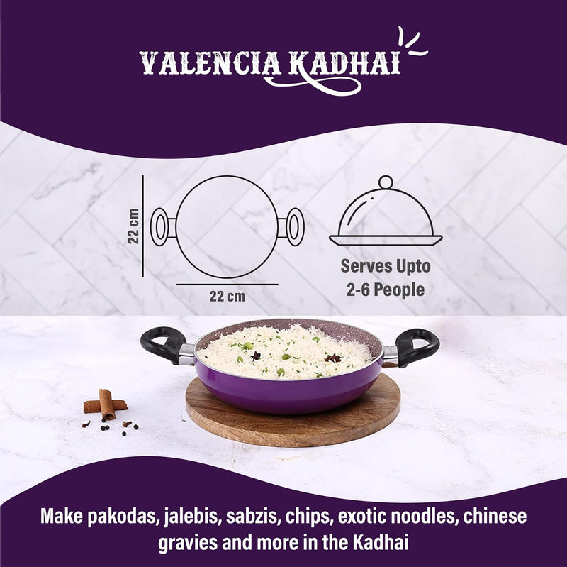Wonderchef Valencia Plus 3 Pcs Cookware Set Purple