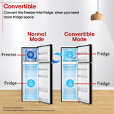 LG 276 L, 2 Star, Smart Inverter, Smart & Dairy Mode, Frost-Free Double Door Convertible Refrigerator (GLT2826XWOB, Onyx Black, Multi Air Flow & Convertible Space for More Storage, 2026 Model)