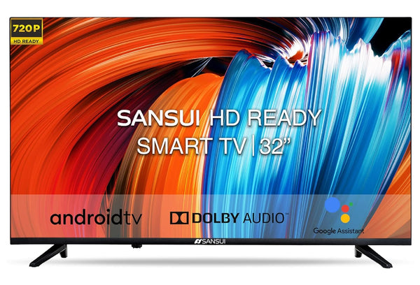 Sansui 80cm (32 inches) HD Ready Certified Android LED TV JSW32ASHD (Midnight Black) (2021 Model) | With Android 11