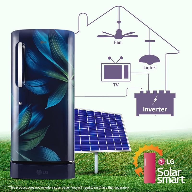 LG 210 L, 5 Star, Direct Cool, Smart Inverter Compressor, Single Door Refrigerator(GL-D231ABAU)