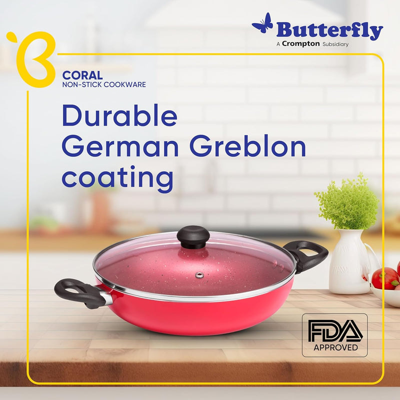 BUTTERFLY CORAL DLX GRA KADAI 240MM IB WGL VEL RED