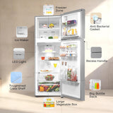 Haier 240 L 2 Star Frost Free Twin Inverter Double Door Refrigerator with Cool Pad for Extended Freezer Cooling & Spacious Fresh Zone (HEF-252EGSA-P, Moon Silver, 2026 Model)