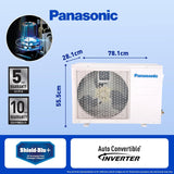 Panasonic 7 in 1 Convertible With True AI Mode,Matter Enabled 1 Ton 5 Star Split Inverter AC with Wi-fi Connect - White (CS-NU12ZKY5W/CU-NU12ZKY5W, Copper Condenser)