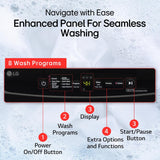LG 9 Kg, 5 Star, Smart Inverter Technology, In-built heater with Steam, Fully Automatic Top Load Washing Machine (T90VBMB1S, Turbodrum, Stain Clean, LED Display, Smart Diagnosis, Middle Black)