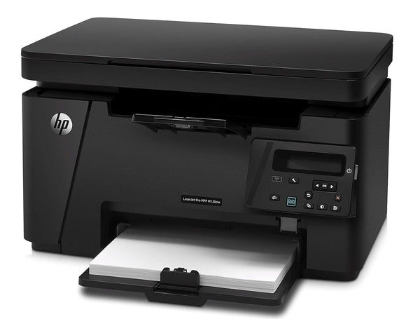 HP Laserjet Pro MFP M126nw, Wireless, Print, Copy, Scan, Ethernet, Hi-Speed USB 2.0, Up to 21 ppm, 150-sheet Input Tray, 100-sheet Output Tray, Black and White, 8000-page Duty Cycle, CZ175A