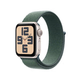 Apple Watch SE MXEH3HN (2nd Gen, 2023) [GPS 40mm] Smartwatch with Starlight Aluminum Case with Lake Green Sport Loop. Fitness & Sleep Tracker, Crash Detection, Heart Rate Monitor, Retina Display