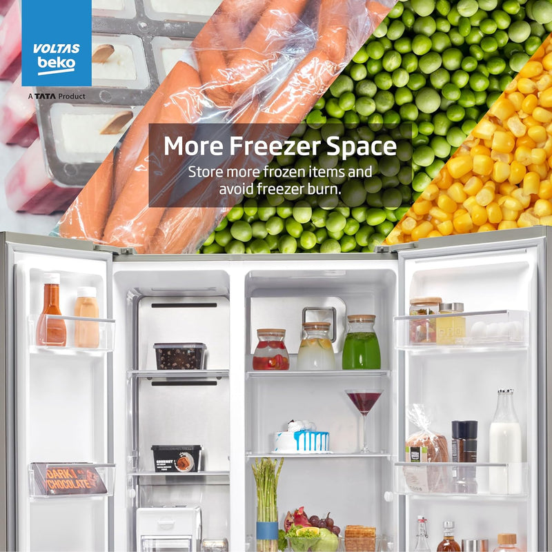 Voltas Beko, A Tata Product 563 L Side by Side Frost Free Refrigerator(RSB585/FPV300RXID )