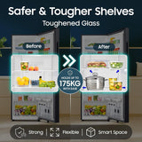 Samsung 256 L, 3 Star, Convertible, Digital Inverter Frost Free Double Door Refrigerator (RT40H30U3FHL, Black DOI, 2026 Model)