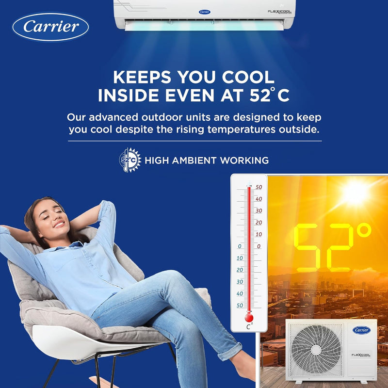 Carrier Ton Star AI Flexicool Inverter Split AC (CAI24ES5R34F1,White)