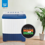 Voltas Beko, A Tata Product 8.5 Kg 5 Star Semi-Automatic Top Loading Washing Machine (2024 Model, WTT85UHA/OK5I0I0W01, Blue, Air Dry & Pulsator wash technology)