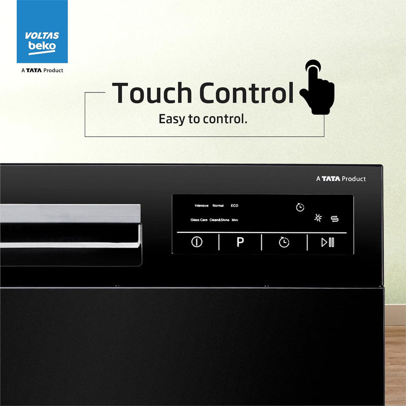 Voltas Beko by A TATA Product DT8B Free Standing 8 Place Settings Dishwasher