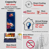 LG 185 L, 2 Star, Direct Cool Single Door Refrigerator (GLD1925XOBK, Blue Klase, Base stand with Drawer, Fit Max Chiller Tray, Works Without Stabilizer, 2026 Model)