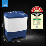 Voltas beko, A Tata Product 7.5 kg Semi-Automatic Top Load Single Tub Washing Machine (WST75UC/BLSSWH2PTD, Blue, Pulsator wash method)