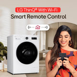 LG 9 Kg 5 Star Wi-Fi, Steam, Inverter Direct Drive Technology, 6 Motion DD, Fully-Automatic Front Load Washing Machine (FHB1209Z4W, Allergy Care, In-Built Heater, Touch Panel, Blue White)
