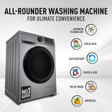 Panasonic 7 kg 5 Star Inverter Fully Automatic Front Loading Washing Machine with Built-In Heater (NA-147MH2L01, Dark Silver)