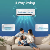 Samsung 1.5Ton 5Star,New Star rated, Bespoke AI Inverter Smart Split AC (Wifi, Energy Saving, Voice Control, Powerful Cooling, Copper, Digital Inverter, 4 Way swing, White,AR50H18D1NHNNA)