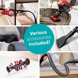Bosch Unlimited 7 ProAnimal, Cordless Vacuum Cleaner with Rechargeable 3.0 Ah Battery and FlexTube, LED Lighting, 10 Year Motor Warranty, in Tornado Red BCS71PETIN