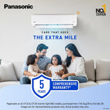 Panasonic 1.0 Ton 5 Star Premium Wi-Fi Inverter Smart Split AC (Matter Enabled, Higher Airflow, Copper Condenser, 7in1 Convertible, True AI, 4-Way, PM 0.1 Filter, CS/CU-NU12AKY5W, White)