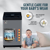 Panasonic 8 Kg Wifi Fully-Automatic Top Loading Smart Washing Machine (NA-F80CH3CRB, Charcoal Inox Grey, Drynamic Spin)