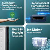 Haier 237L 2 Star Frost Free Bottom Mount Double Door Refrigerator|8 In 1 Convertible Modes|Jhukna Mat-Bottom Freezer|200% Faster Ice Making in 49 Minutes (HRB-2872BSB-P, Sparkle Blue)