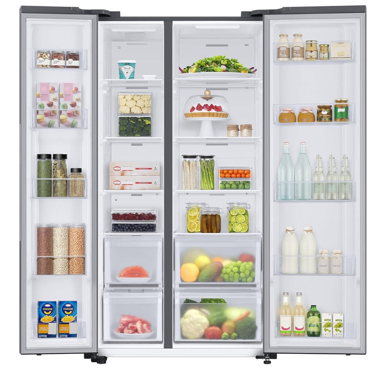 Samsung 653 L 3 Star Frost Free Double Door Convertible 5in1 Digital Inverter Side By Side AI Enabled Smart Refrigerator with WiFi RS76CG8003S9HL Silver Refined Inox 2024 Model