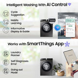 Samsung 8 kg, 5 star, Eco Bubble Technology, AI Control, Wi-Fi, Fully-Automatic Front Load Washing Machine (WW80T504DAB1TL,)