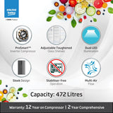 Voltas Beko, A Tata Product 472 L Side by Side Frost Free Refrigerator (RSB495/FPV300RXID, INOX steel)