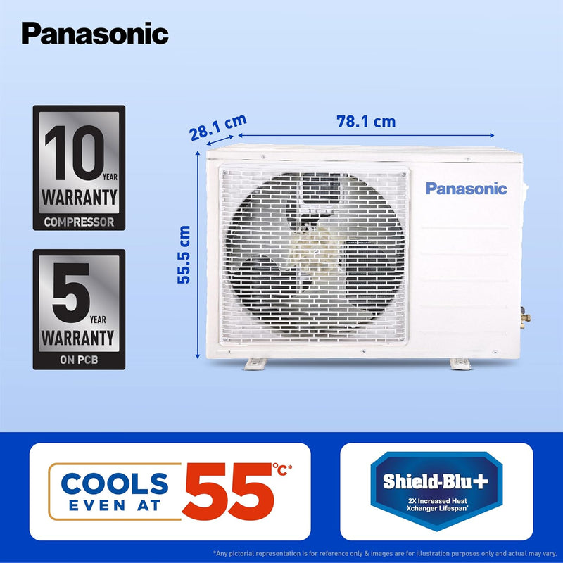 Panasonic 1.5 Ton 3 Star Premium Wi-Fi Inverter Smart Split AC (Matter Enabled, Higher Airflow, Copper Condenser, 7in1 Convertible, True AI, 2-Way, PM 0.1 Filter, CS/CU-SU18AKY3W, White)