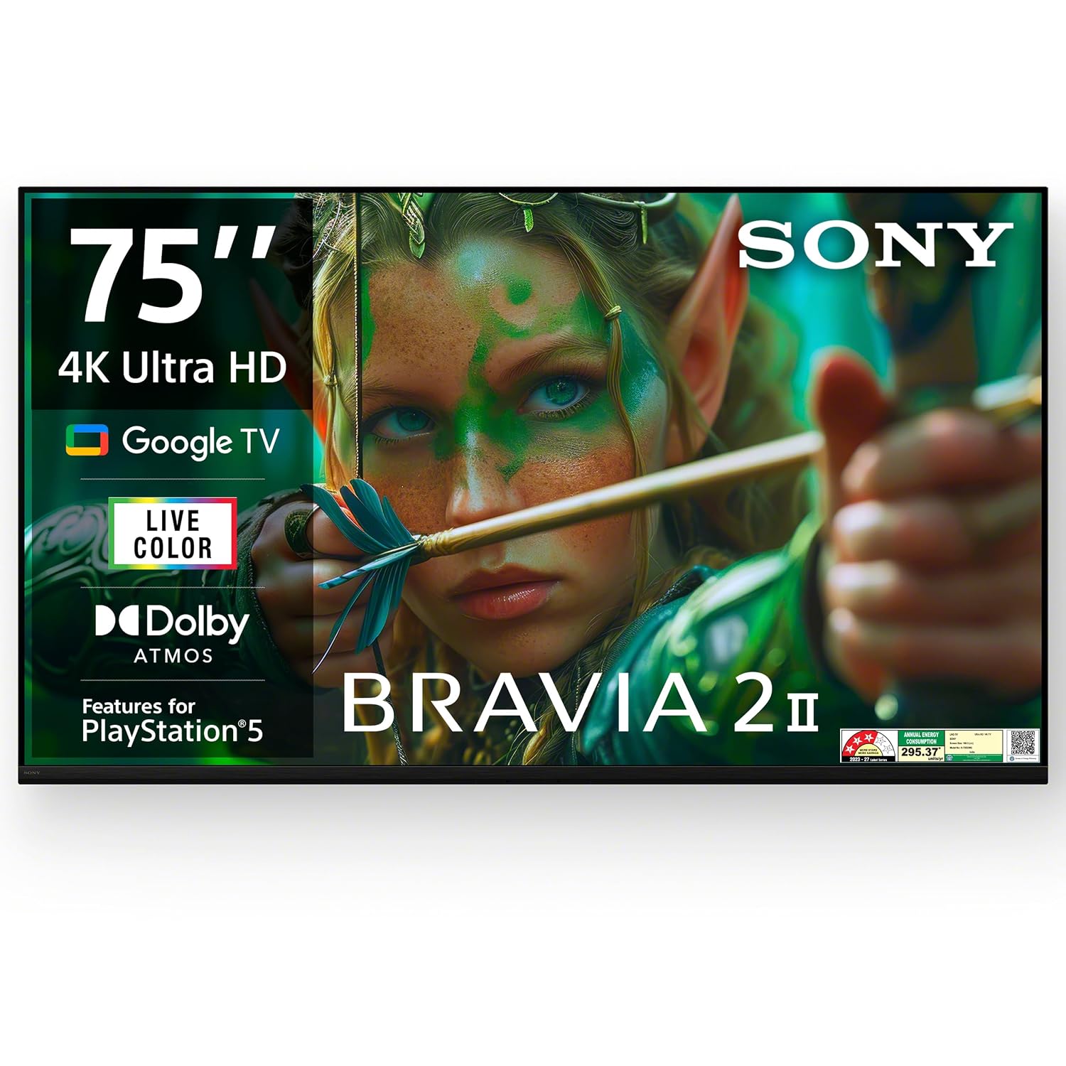 Sony 189 cm (75 inches) BRAVIA 2M2 Series 4K Ultra HD Smart LED Google TV K-75S25M2