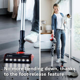 Bosch Unlimited 7 ProAnimal, Cordless Vacuum Cleaner with Rechargeable 3.0 Ah Battery and FlexTube, LED Lighting, 10 Year Motor Warranty, in Tornado Red BCS71PETIN