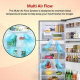 LG Smart Choice, 466 L, 1 Star, Convertible, Door Cooling+, Smart Inverter Compressor, AI ThinQ Wi-Fi, Frost Free Double Door Refrigerator (GL-T492NPZR, Shiny Steel, Express Freeze & Multi Air Flow)