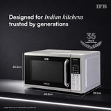 IFB 20L Grill Microwave Oven with 61 Standard Cook Menus (20PG4S, Silver, Multi-Stage Cooking, Steam Clean, Weight Defrost, Child Safety Lock, Micro + Grill Combi-cook)
