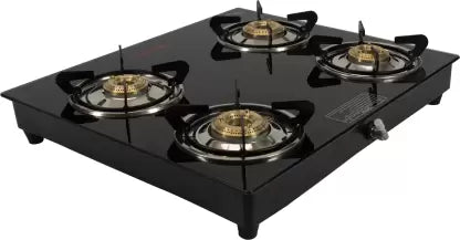 Butterfly Rapid 4 Glass Manual Gas Stove  (4 Burners)