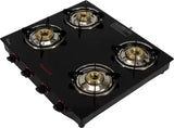 Butterfly Rapid 4 Glass Manual Gas Stove  (4 Burners)