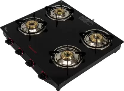 Butterfly Rapid 4 Glass Manual Gas Stove  (4 Burners)