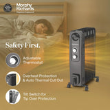 Morphy Richards OFR 9F Wave Fin 2400W Oil Filled Room Heater with 400W PTC Fan | ISI Certified | 2 years warranty