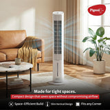 Pigeon High Performance Tower Fan with Manual Control, 3 speed settings, Quiet Operation, Low Power Consumption and Lightweight Portable Body, White PGPDTFM7501