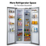 Lifelong 505 L Frost Free Side by Side Refrigerator (Silver, LLSBSR505)