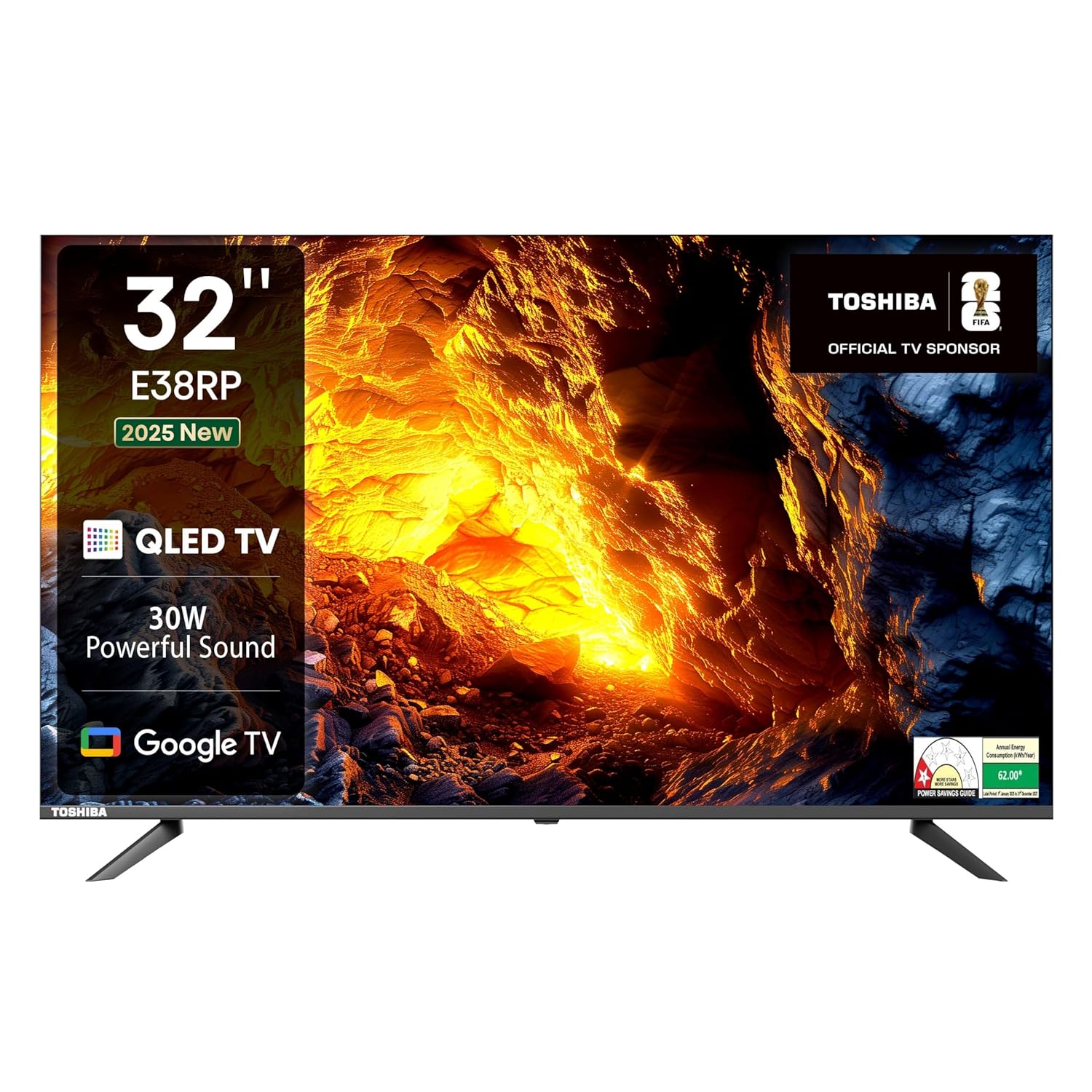 TOSHIBA 80 cm (32 inches) E38RP Series Full HD Ready Smart QLED Google TV 32E38RP