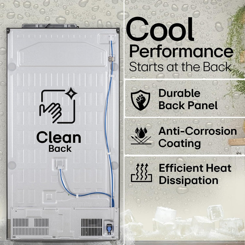 LG 630 L, 3 Star, Frost-Free, Double Door, Door Cooling+, Hygiene Fresh+, Smart Inverter, Wi-Fi Convertible Side By Side Refrigerator with AI ThinQ (GL-L257CMC3, Matt Black, Ice & Water Dispenser)