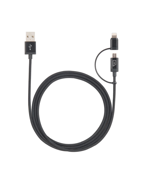 Targus 2in1 Lightning+Micro USB Cable Black