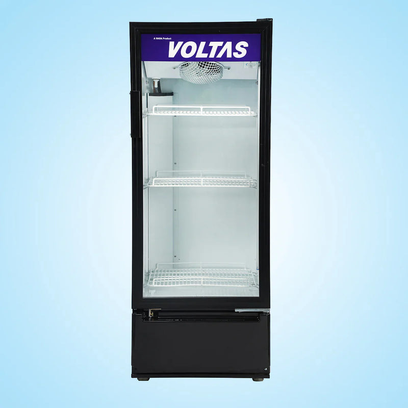 Voltas VC GT 220 SD P METALLICS FGLS Visi Cooler Single Door, 220 Liters, Black