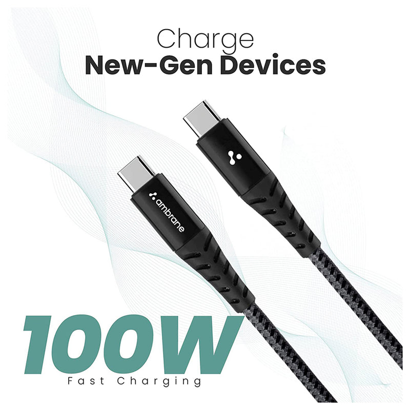 Ambrane ABCC-100 USB C-USB C Cable Black