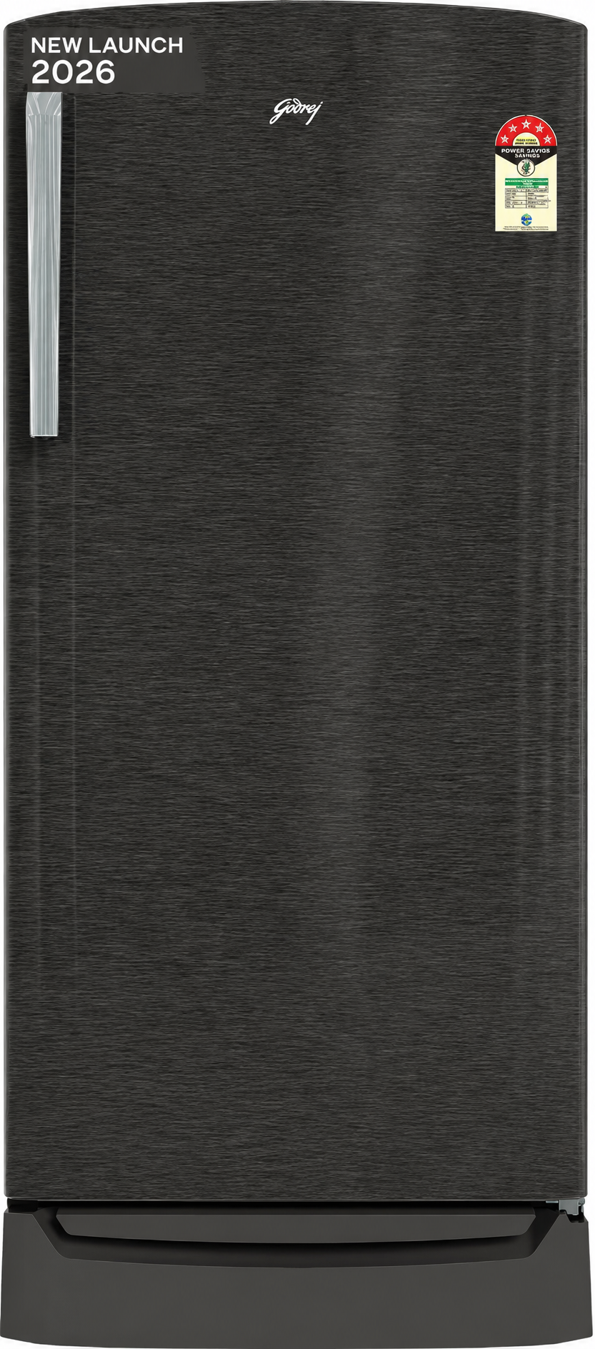 Godrej 207 L 5 Star | Turbo Cooling Technology Toughened Glass Shelves | Single Door Refrigerator (RD EMARVEL 230E TDI FS ST | Fossil Steel)