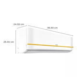 Hitachi 2025 Model 1.5 Ton 3 Star Split Inverter AC with 5000W cooling Capacity without kit model (RSM318HFEOBWL/ CSM318HFEOBWL/ ESM318HFEOBWL, White Gold)