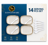 Sannanware Dine Smart Melamine Snack Set (14Pieces)